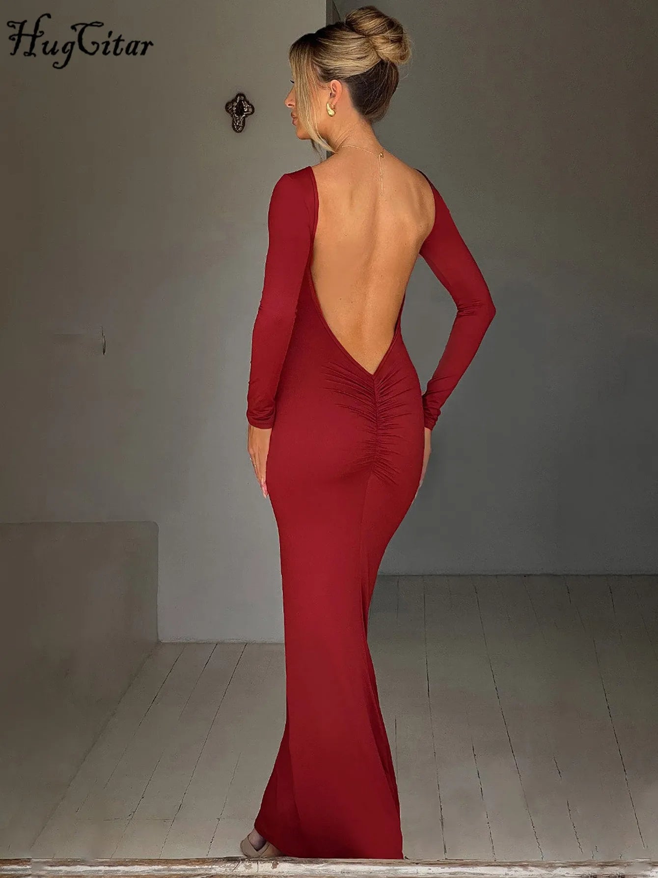 Robe Longue Dos Nu Élégante Femme