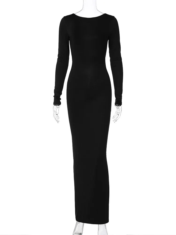 Robe Longue Dos Nu Élégante Femme