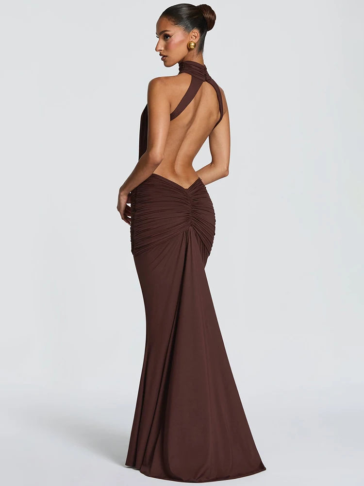 Robe Longue Dos Nu Élégante – Coupe Sirène Glamour