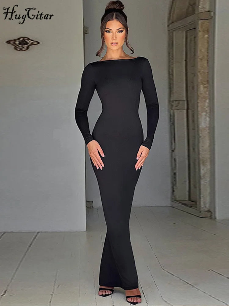 Robe Longue Dos Nu Élégante Femme