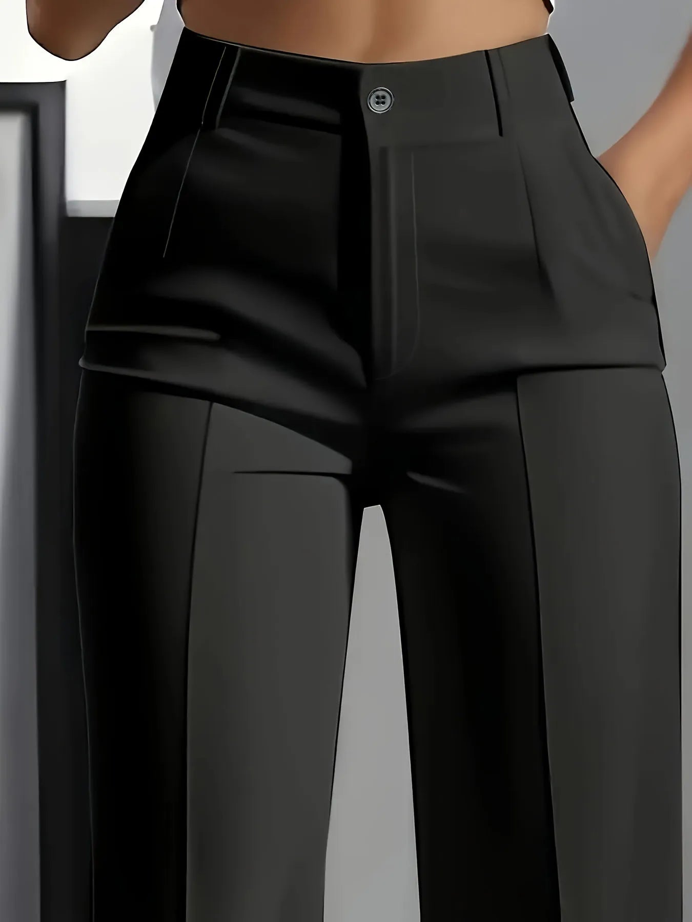 Pantalon Taille Haute Femme – Coupe Chic & Élégante