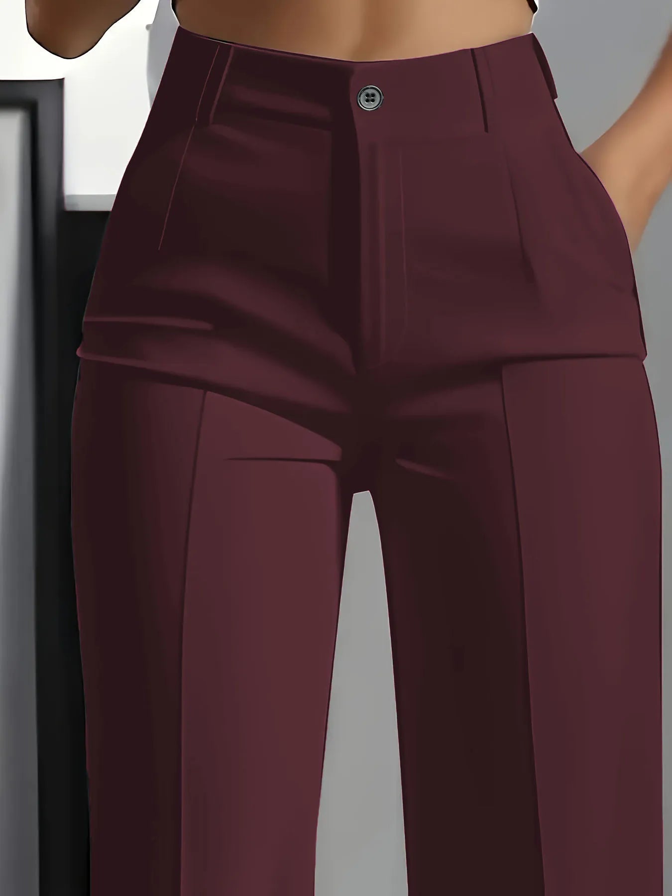 Pantalon Taille Haute Femme – Coupe Chic & Élégante