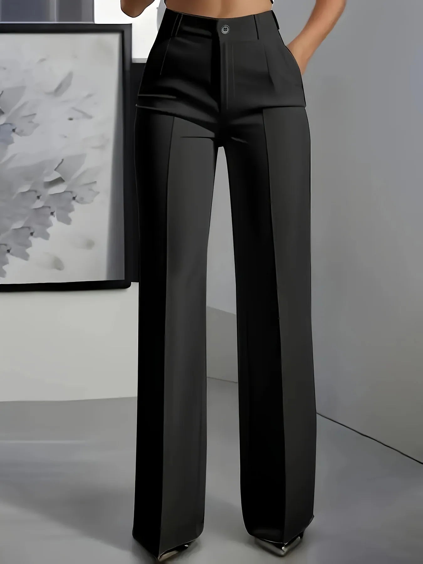 Pantalon Taille Haute Femme – Coupe Chic & Élégante