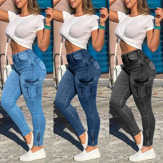 Jean Skinny Taille Haute Femme – Push Up & Sculptant