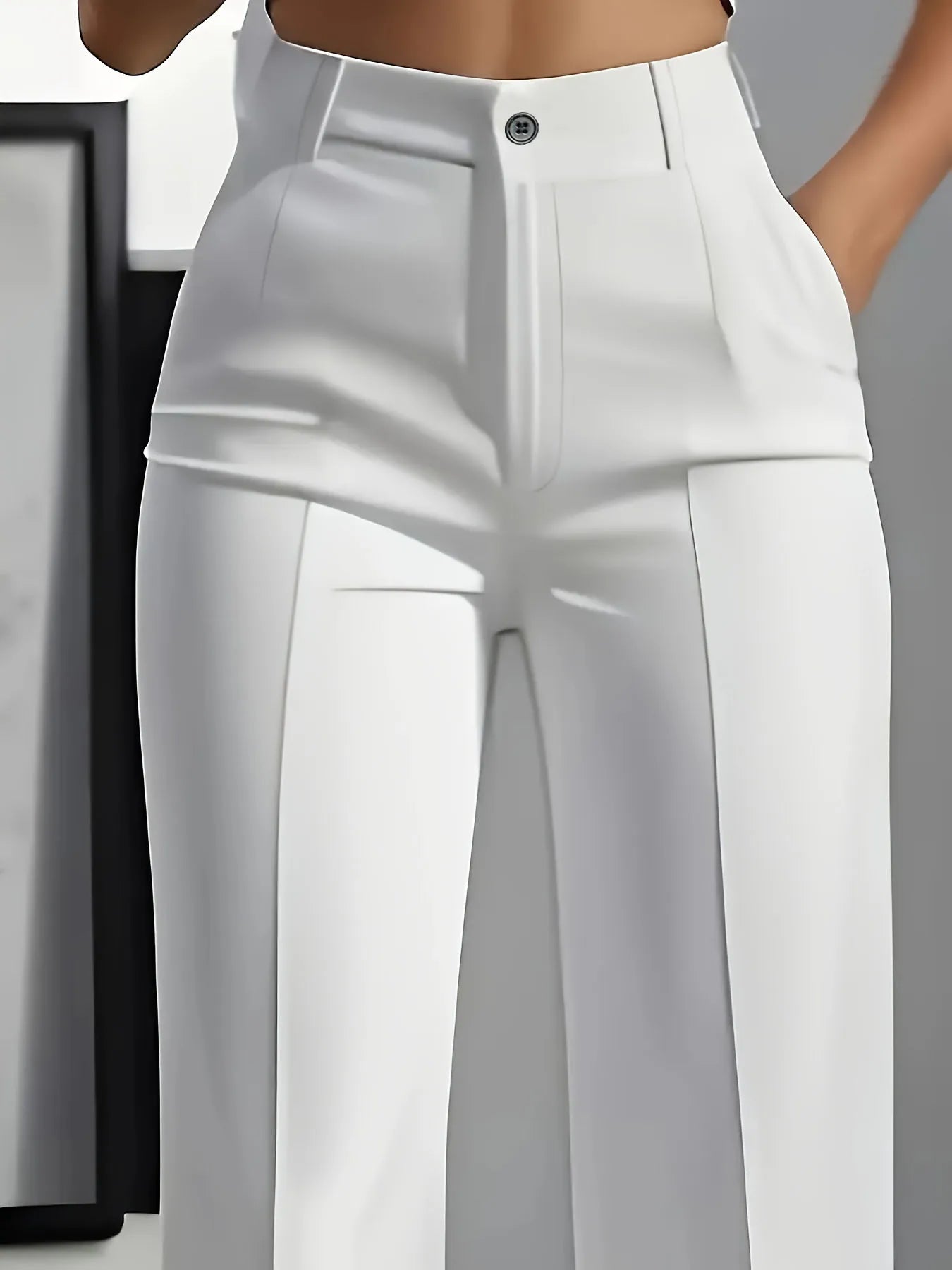 Pantalon Taille Haute Femme – Coupe Chic & Élégante