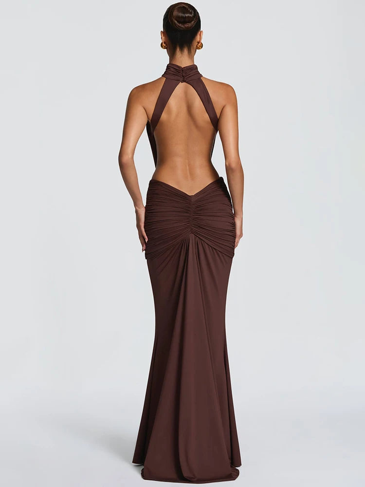 Robe Longue Dos Nu Élégante – Coupe Sirène Glamour