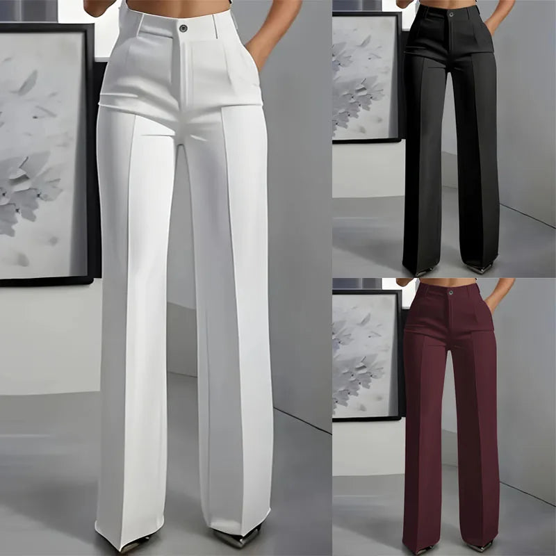Pantalon Taille Haute Femme – Coupe Chic & Élégante
