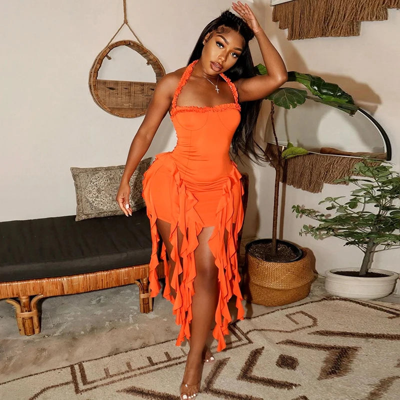 Robe Mini Franges Glamour – Coupe Sexy & Élégante